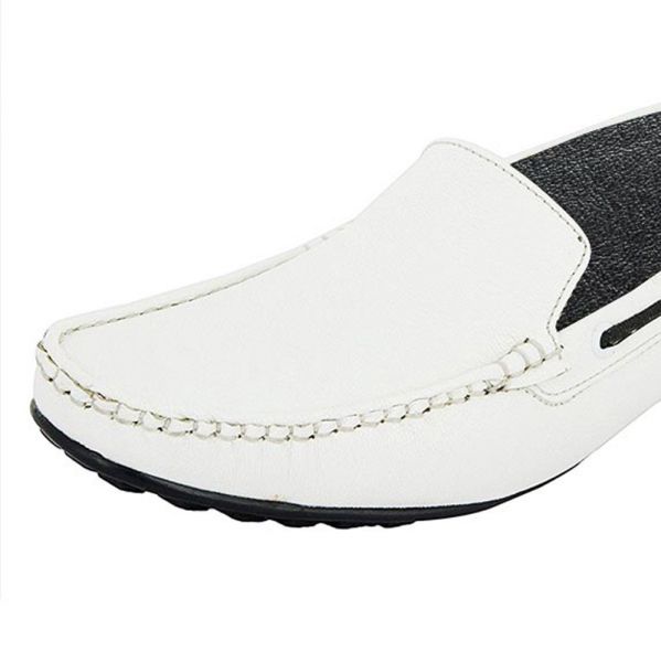 Leather Height Increasing Slip On Loafers